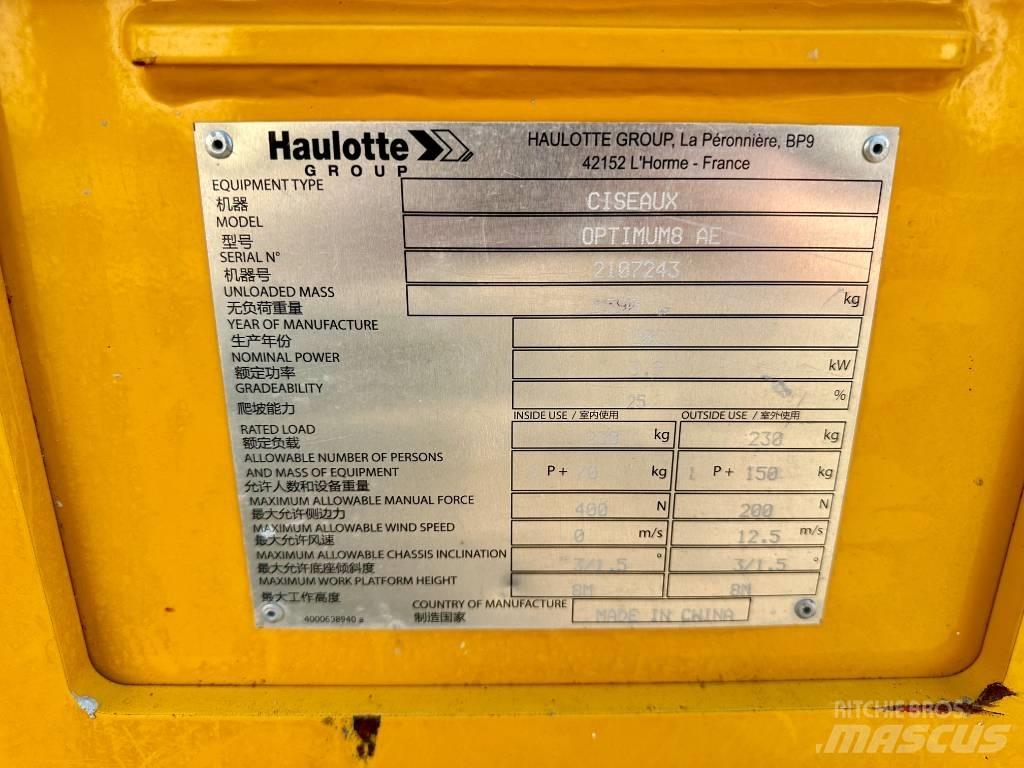 Haulotte OPTIMUM 8 Saksilavat