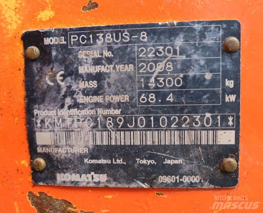 Komatsu PC138US-8 Telakaivukoneet