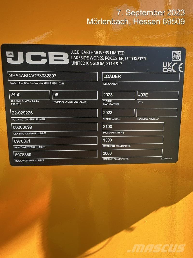 JCB 403E Elektro Pyöräkuormaajat