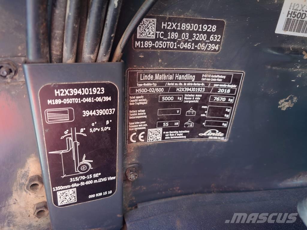 Linde H50D600/394 Dieseltrukit