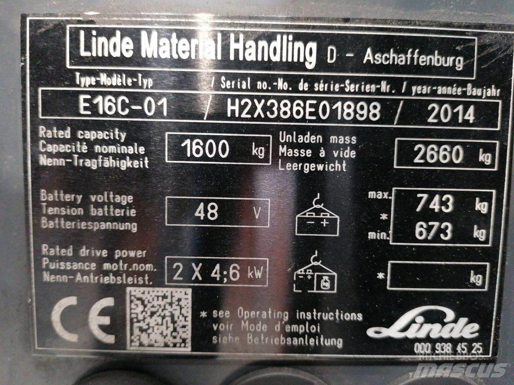Linde E16C-01 Sähkötrukit