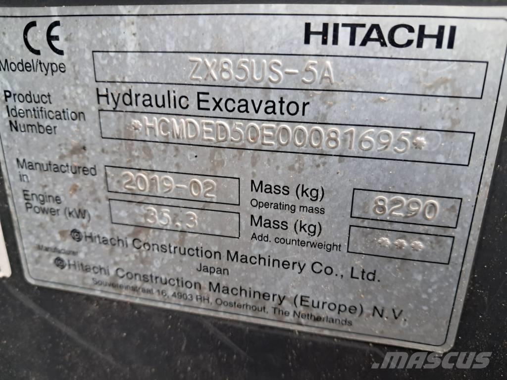 Hitachi ZX 85 US-5 A Midikaivukoneet 7t - 12t