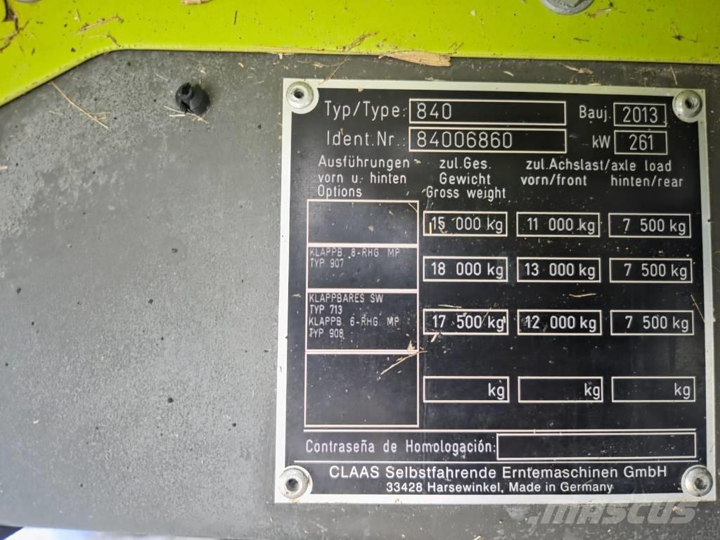 CLAAS Tucano 480 Leikkuupuimurit