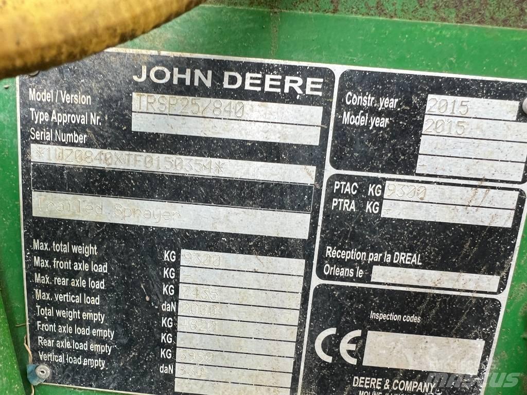 John Deere 840 Hinattavat ruiskut