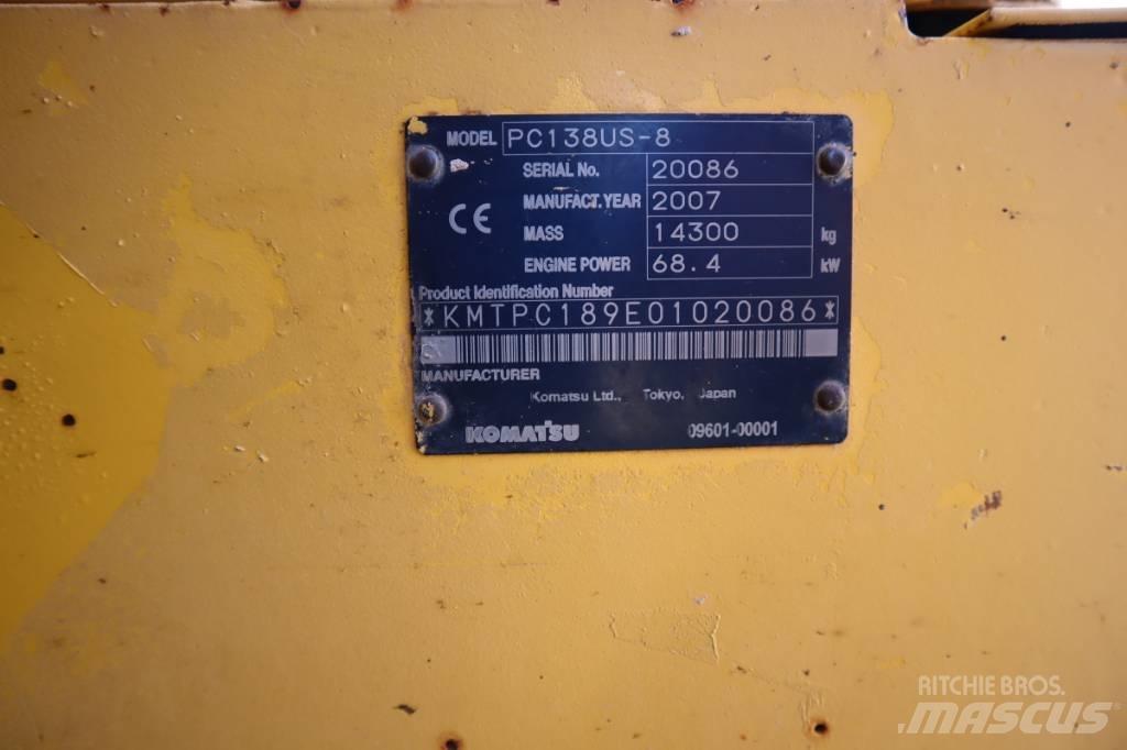 Komatsu PC138US-8 Telakaivukoneet