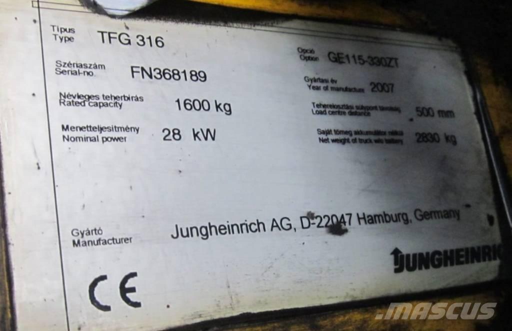 Jungheinrich TFG 316 Nestekaasutrukit