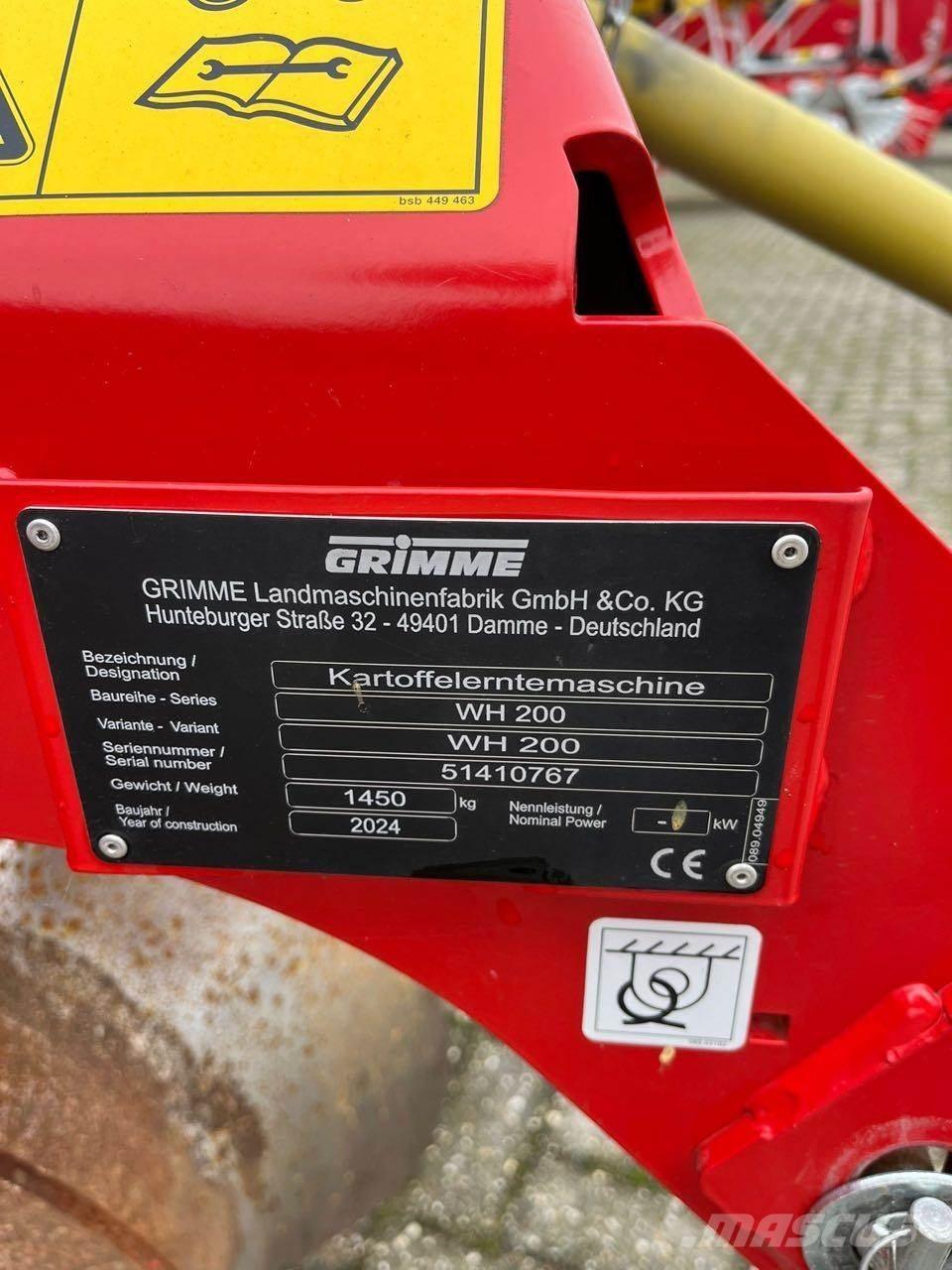Grimme WH 200 Perunannostokoneet