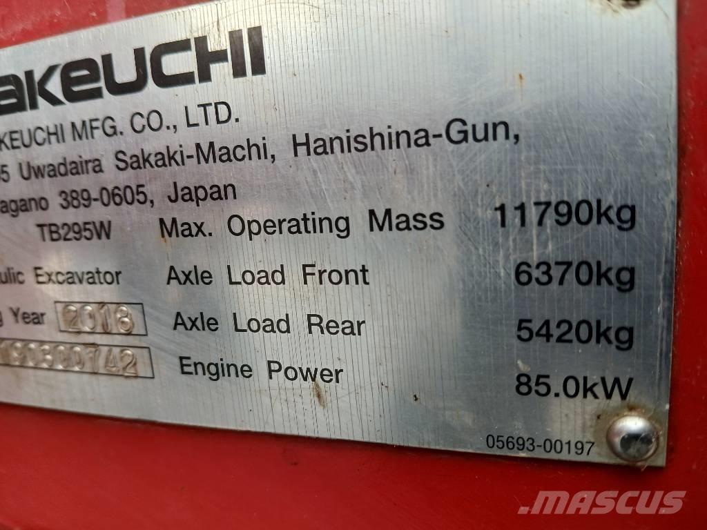 Takeuchi TB 295 W Pyöräkaivukoneet