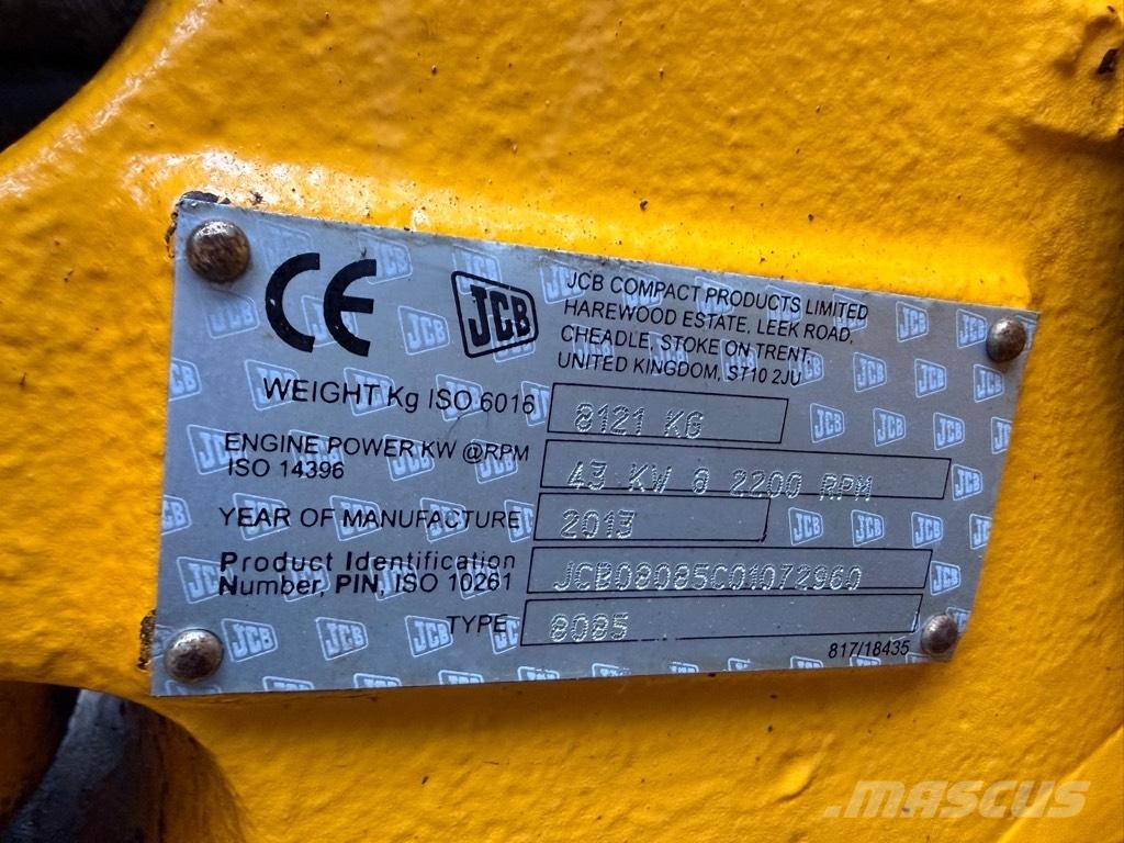 JCB 8085 ZTS Midikaivukoneet 7t - 12t
