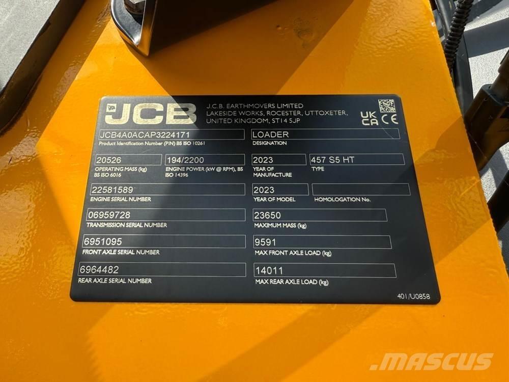 JCB 457 HT Pyöräkuormaajat