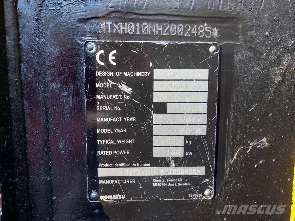 Komatsu 911 Harvesterit