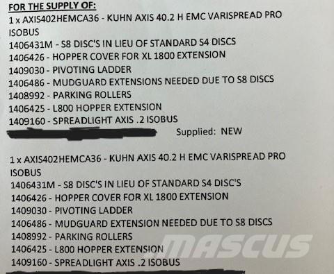 Kuhn Axis 40.2 HEMC Ruiskulannoittimet
