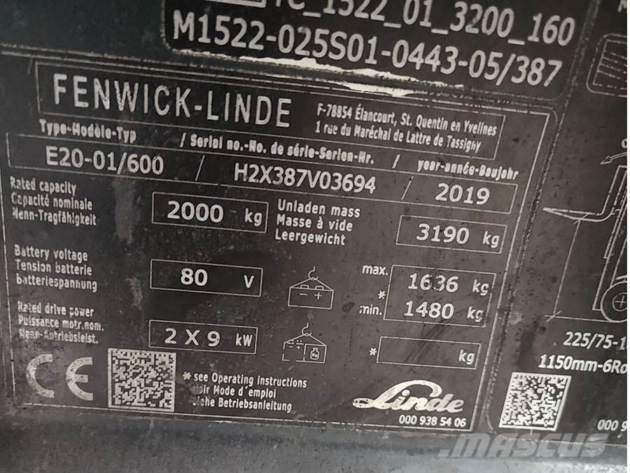 Linde E20-01/600 Sähkötrukit