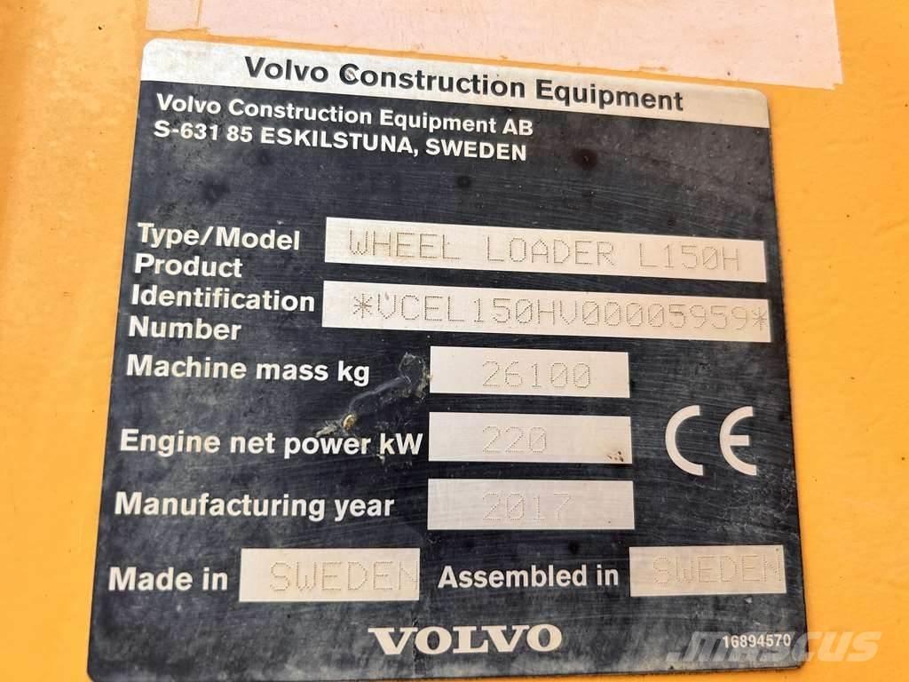 Volvo L150H Pyöräkuormaajat
