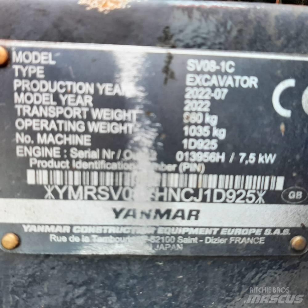 Yanmar SV 08 Minikaivukoneet < 7t