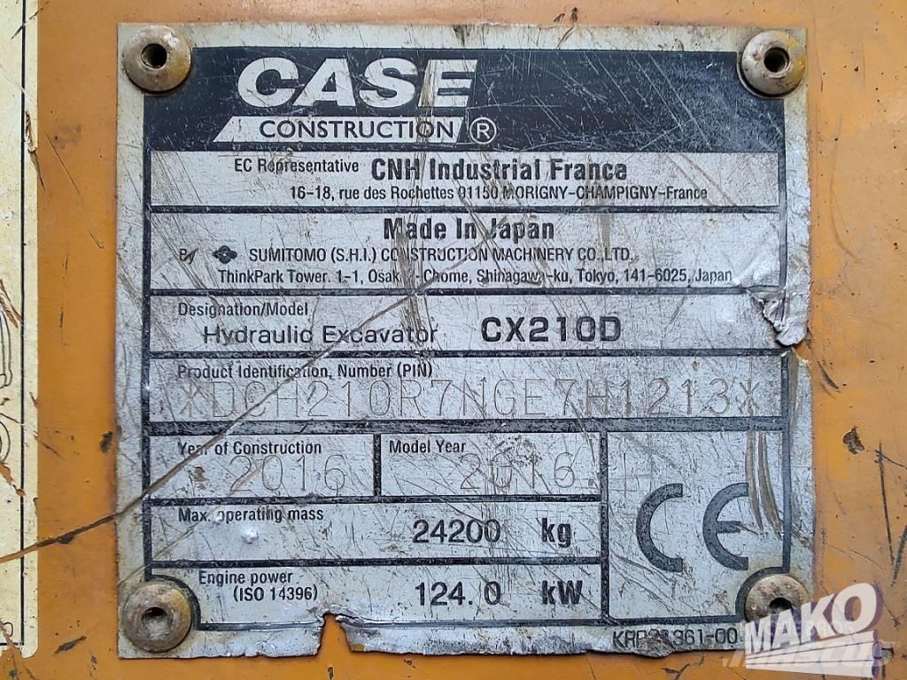 CASE CX 210 D Telakaivukoneet