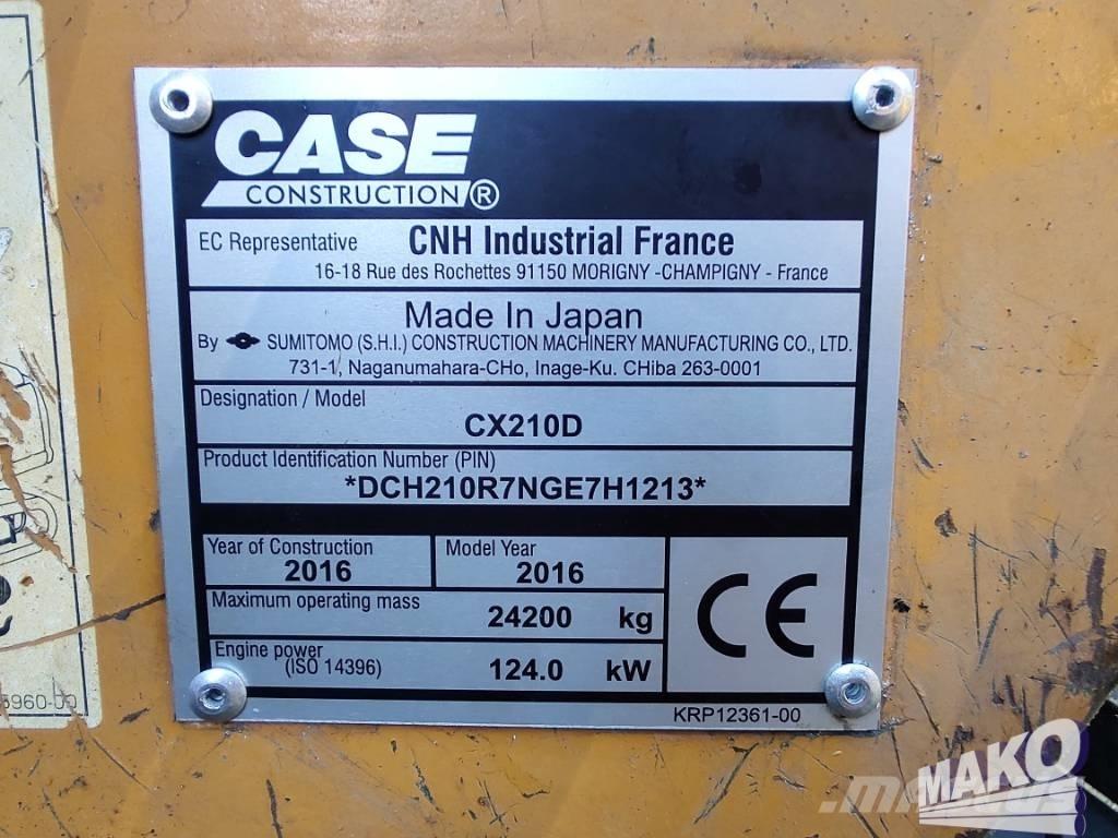 CASE CX 210 D Telakaivukoneet