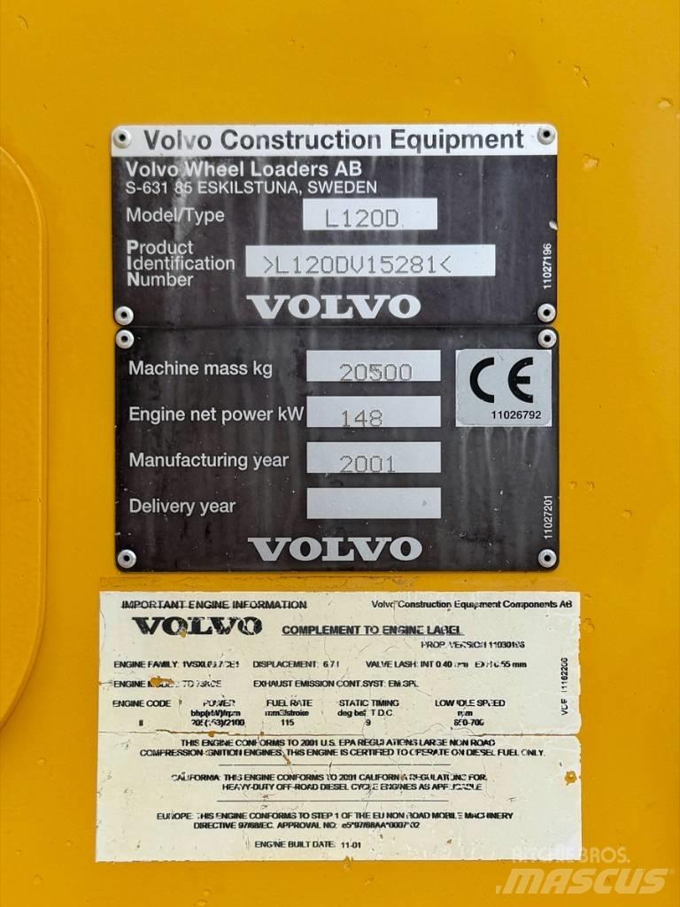 Volvo L 120 D Pyöräkuormaajat
