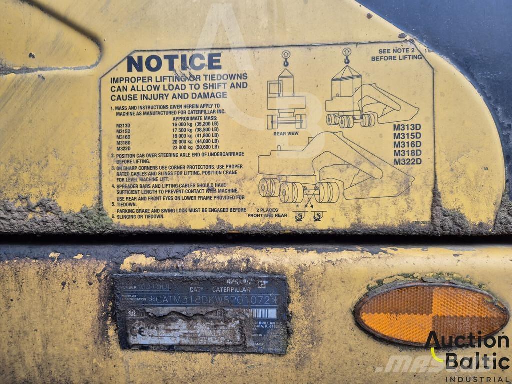CAT M 318 D Pyöräkaivukoneet