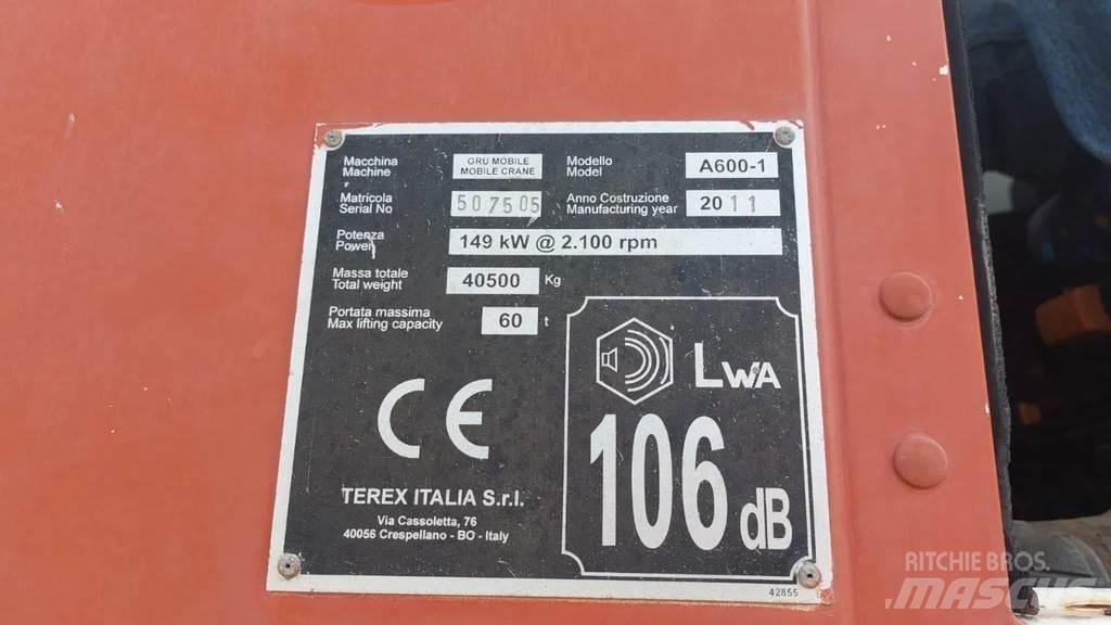 Terex A600 RT-nosturit