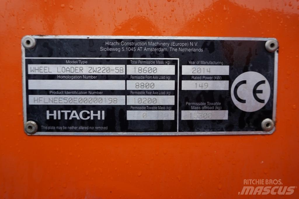 Hitachi ZW 220-5 B Pyöräkuormaajat