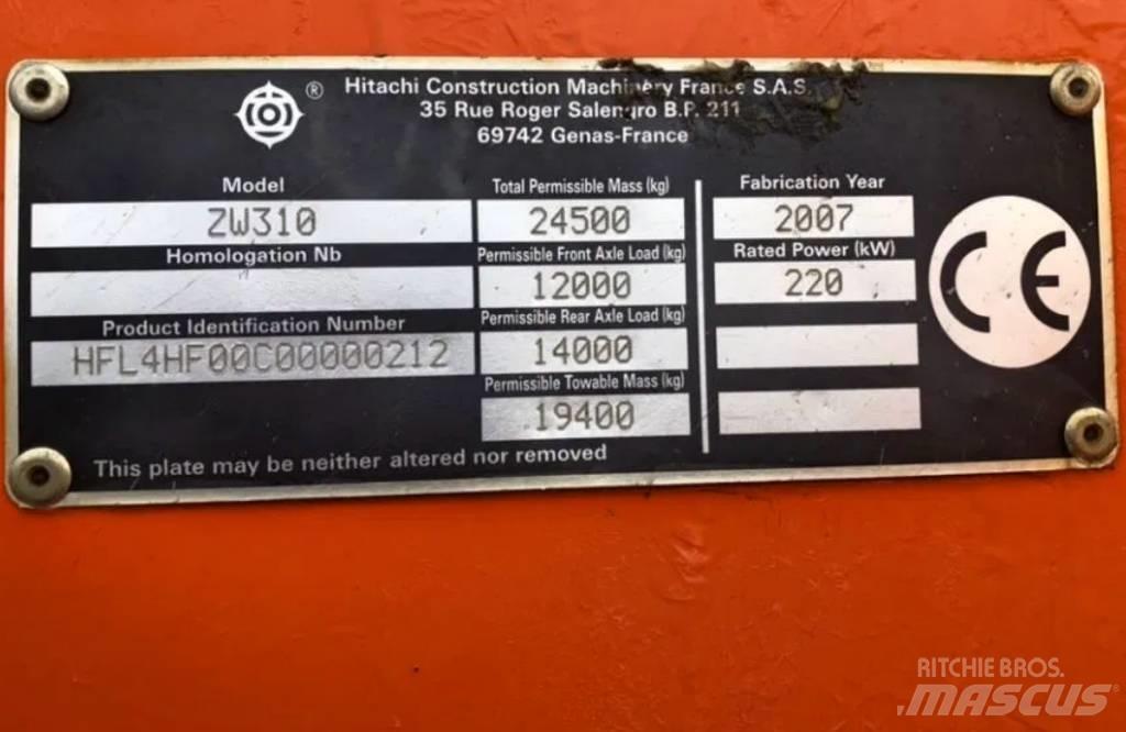 Hitachi ZW 310 Pyöräkuormaajat