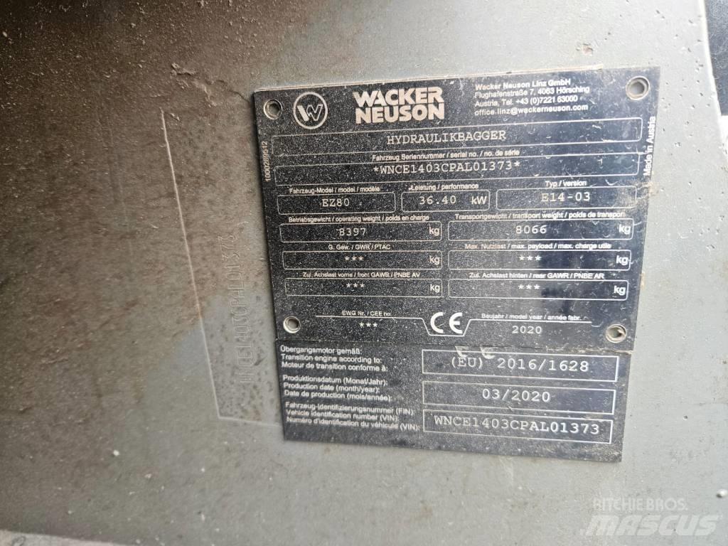 Wacker Neuson EZ 80 Midikaivukoneet 7t - 12t