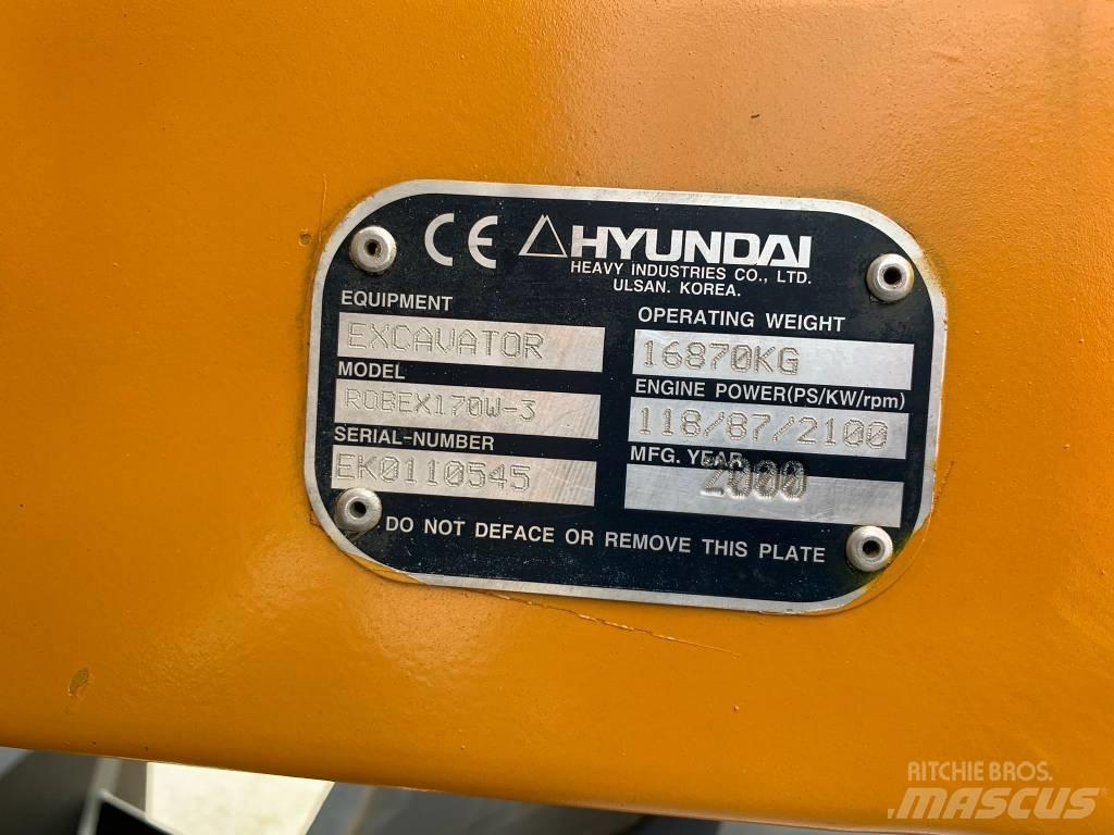 Hyundai ROBEX 170W-3 Pyöräkaivukoneet