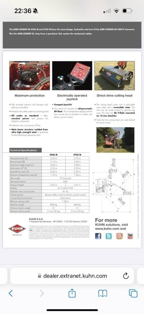 Kuhn E4745 M Muut tie- ja lumikoneet