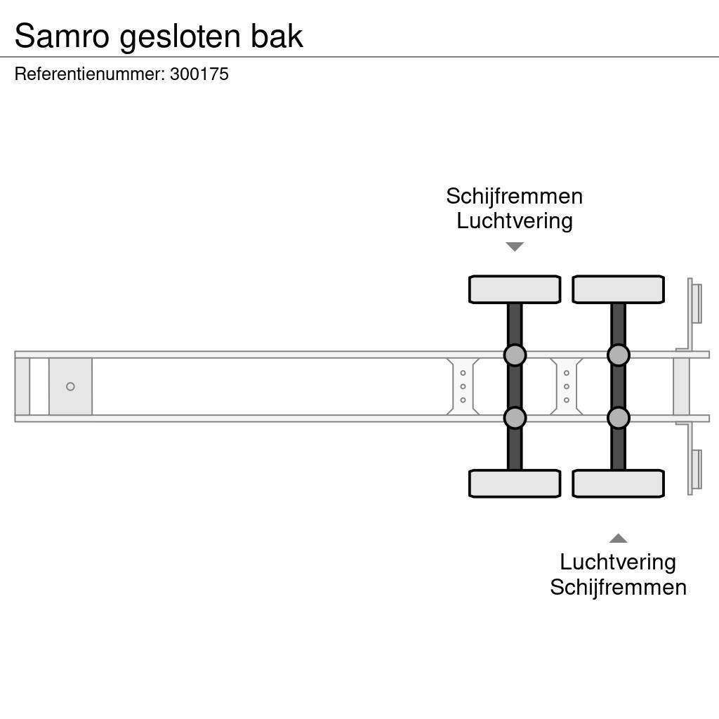 Samro gesloten bak Umpikori puoliperävaunut