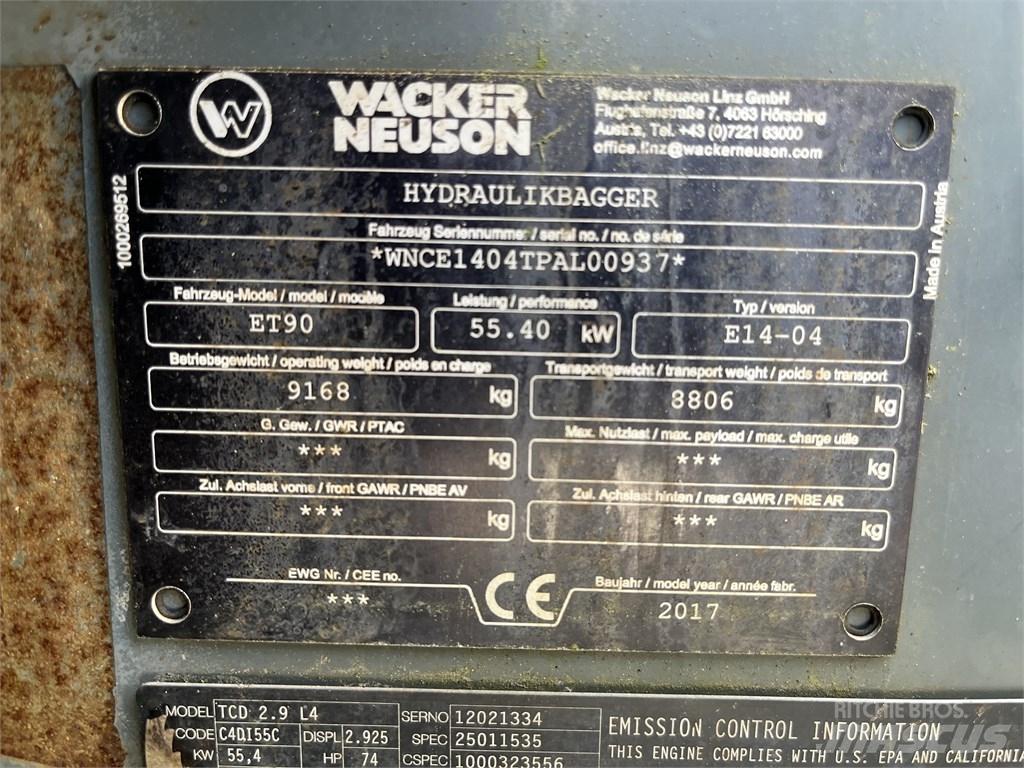 Wacker Neuson ET 90 Midikaivukoneet 7t - 12t