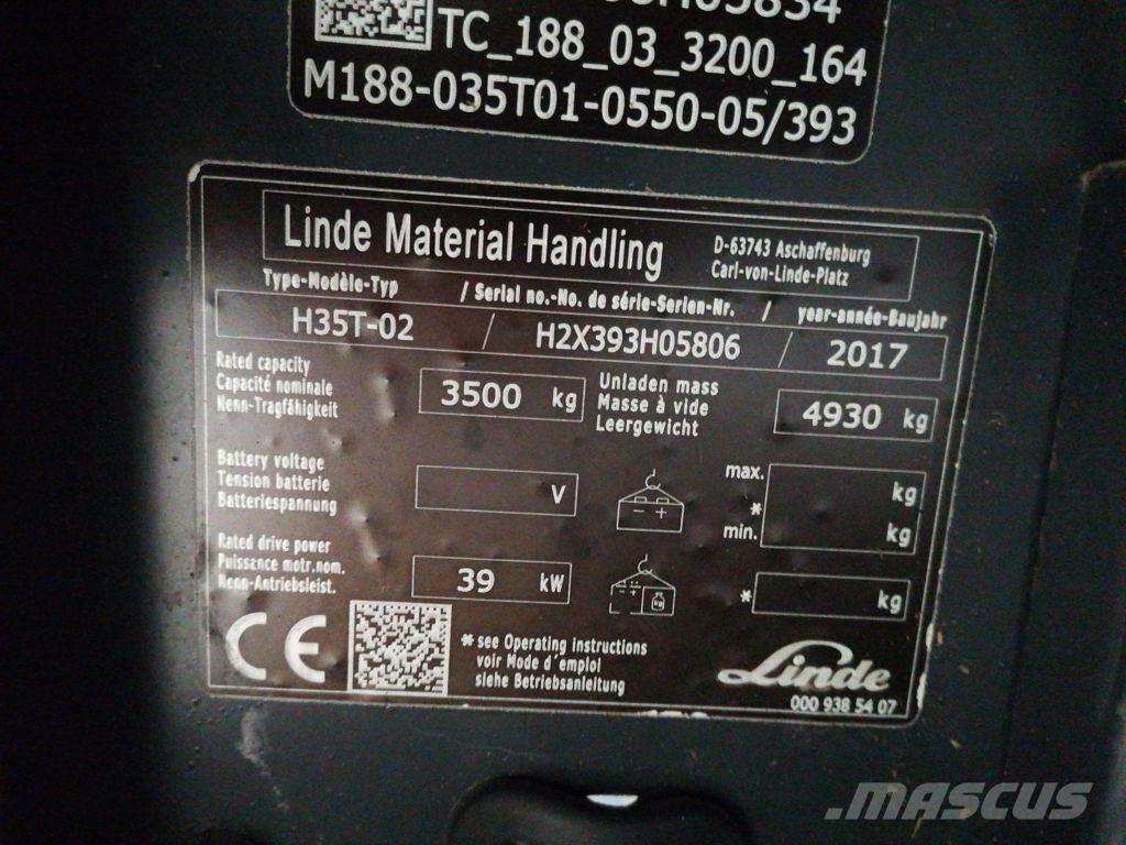 Linde H35T-02 Nestekaasutrukit