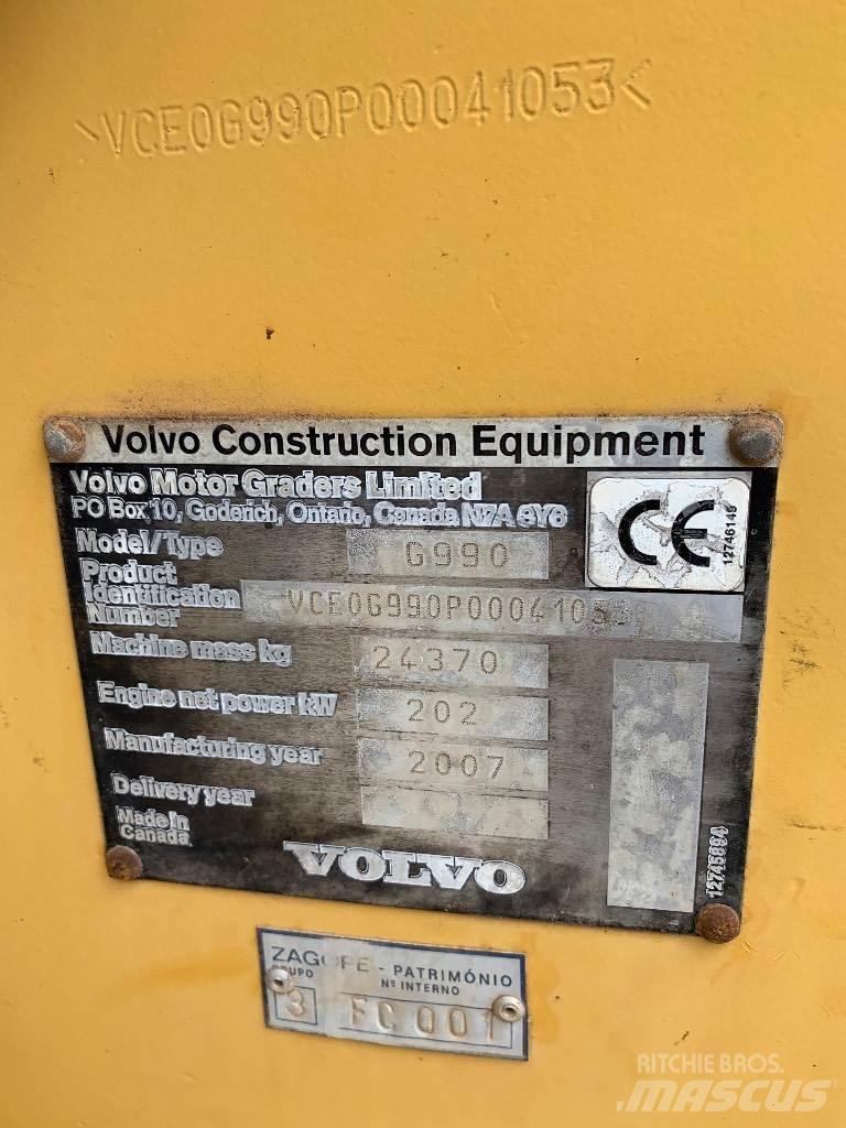 Volvo G990 Tiehöylät