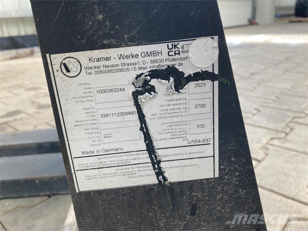 Kramer 1200 mm Etukuormaimen varusteet