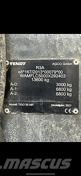 Fendt Tigo 50 MR Yleisperävaunut
