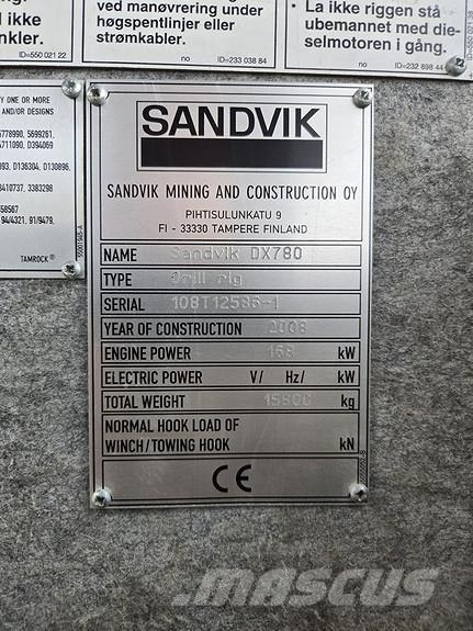 Sandvik DX780 Avolouhintaporauslaitteet