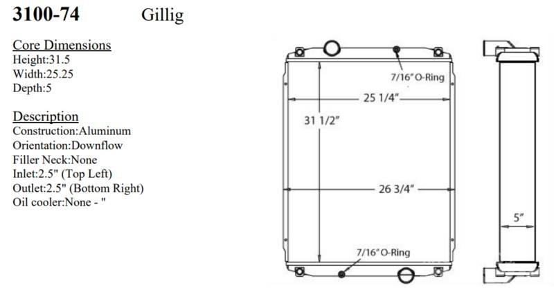 Gillig Bus Jäähdyttimet