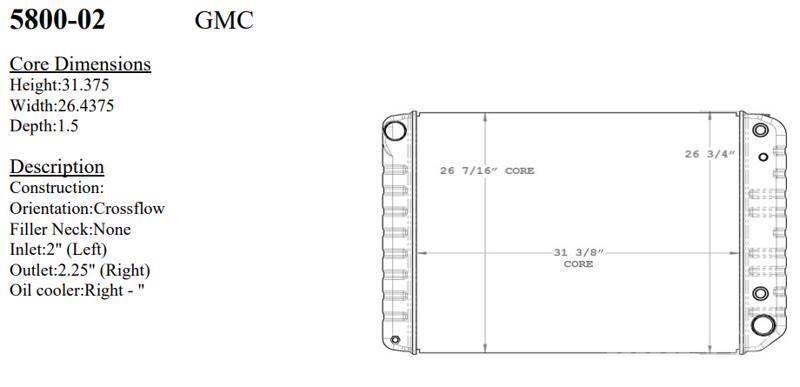 GMC  Jäähdyttimet
