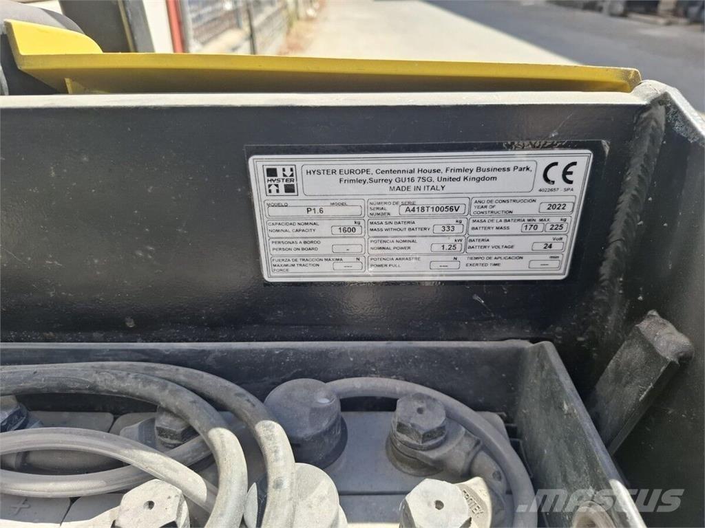 Hyster P1.6 Muut materiaalinkäsittelykoneet
