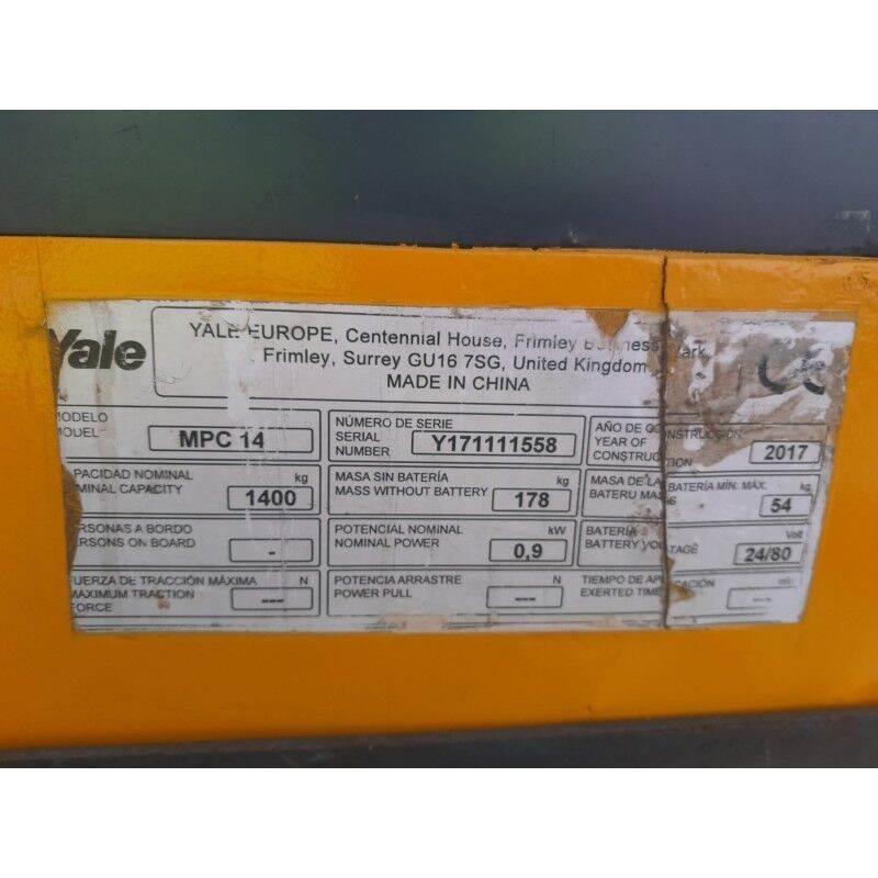 Yale MPC14 Lavansiirtotrukit