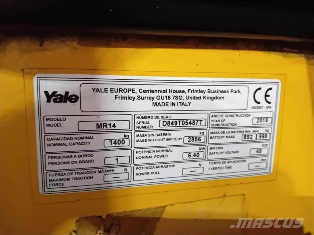Yale MR14 Muut materiaalinkäsittelykoneet