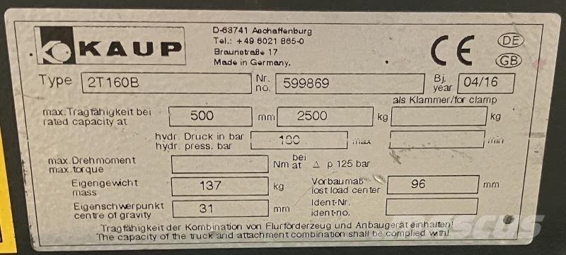 Kaup 2T160B Muut kiinnitettävät lisäosat ja komponentit
