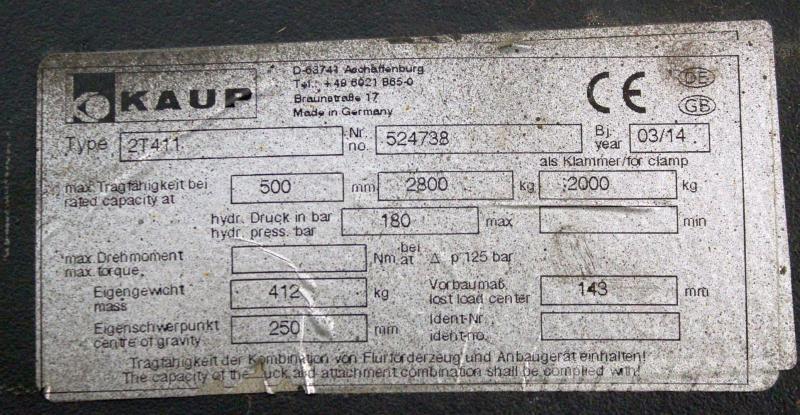 Kaup 2T411 Muut kiinnitettävät lisäosat ja komponentit