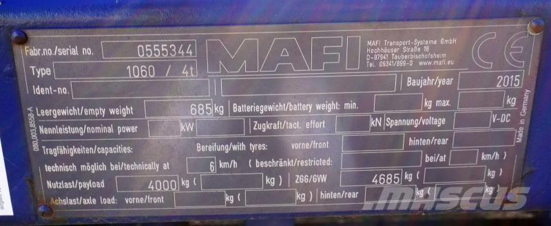 Mafi 1060 / 4t Lavaperävaunut