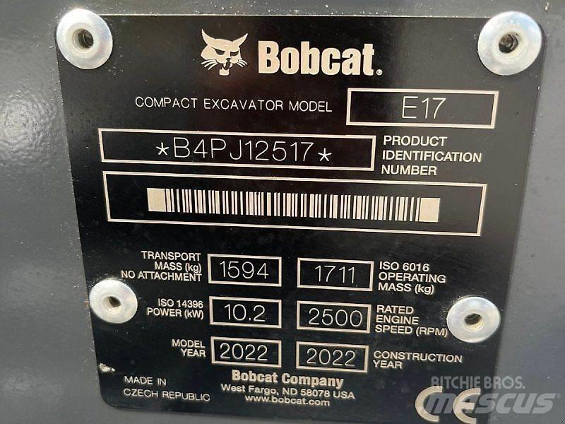 Bobcat E17 Minikaivukoneet < 7t