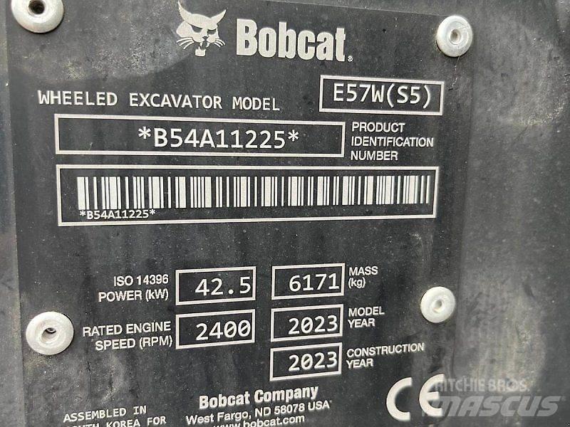 Bobcat E57W Pyöräkaivukoneet