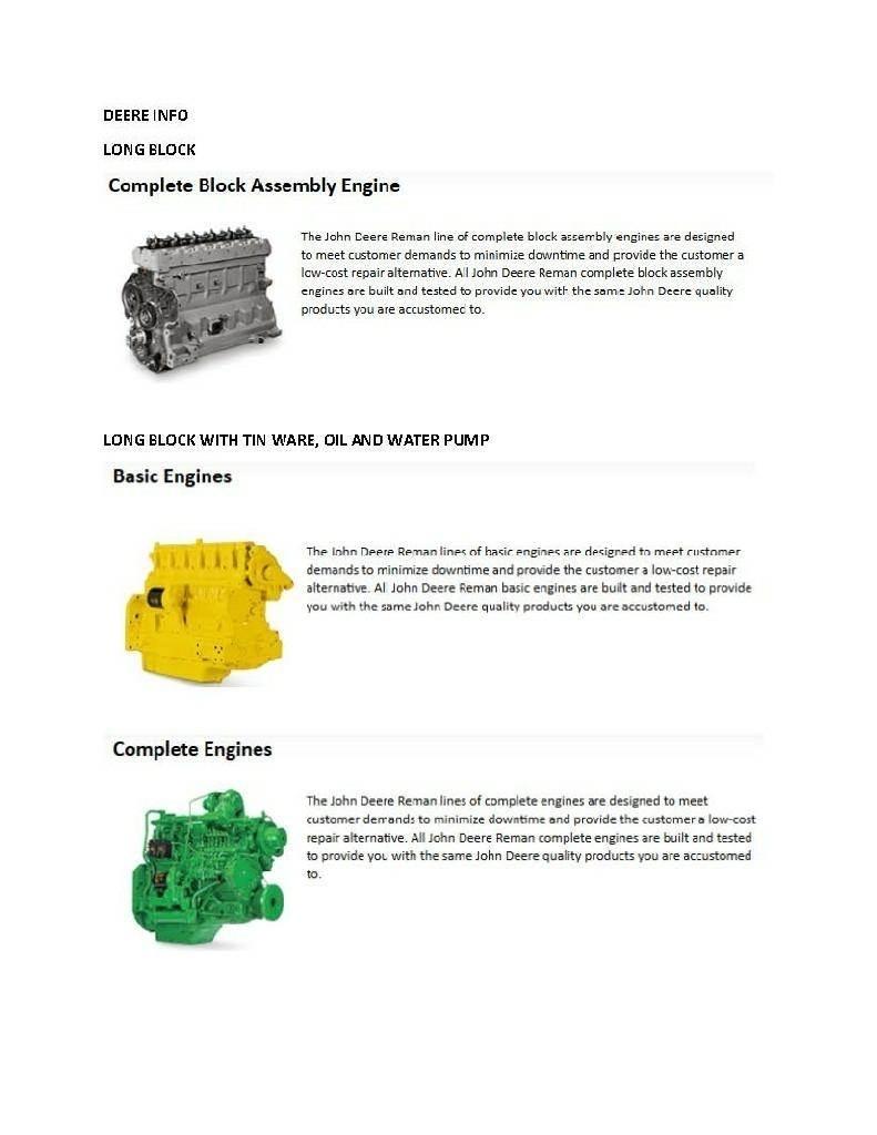 John Deere 4045 Moottorit
