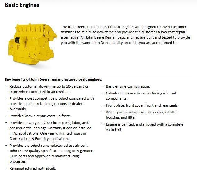 John Deere 6466T Moottorit
