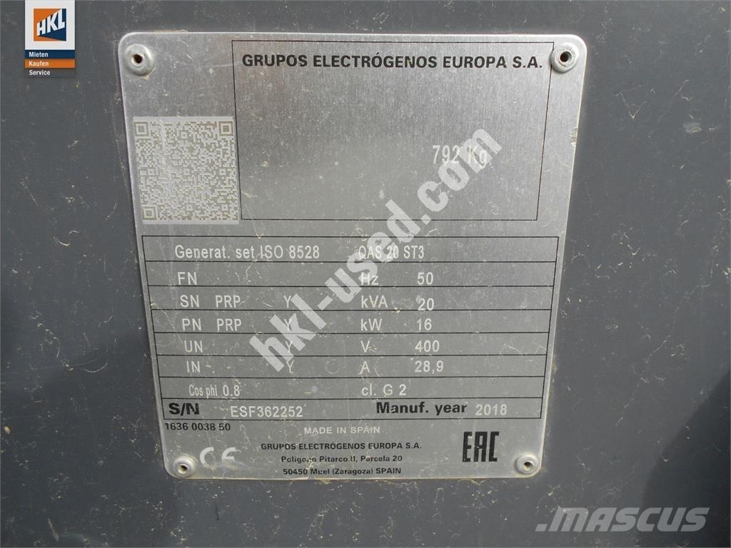 Atlas Copco QAS 20 Muut generaattorit