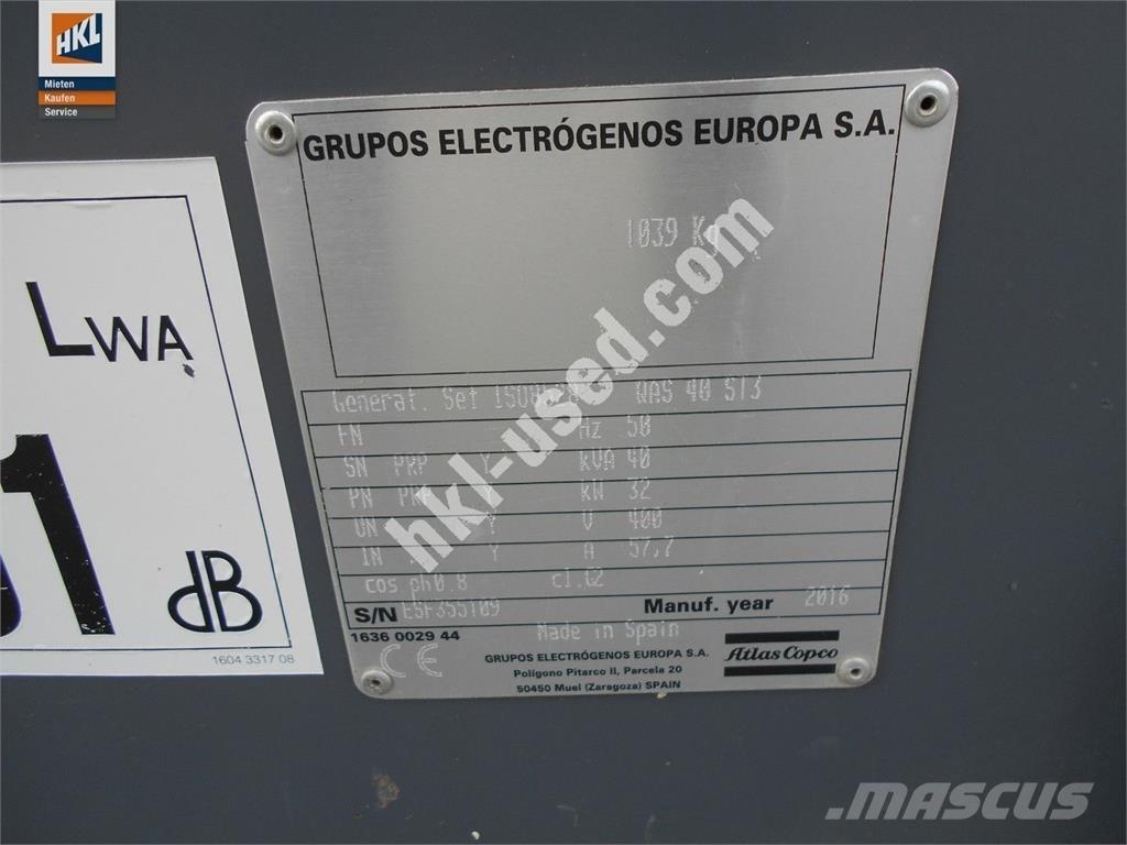 Atlas Copco QAS 40 KDS Muut generaattorit